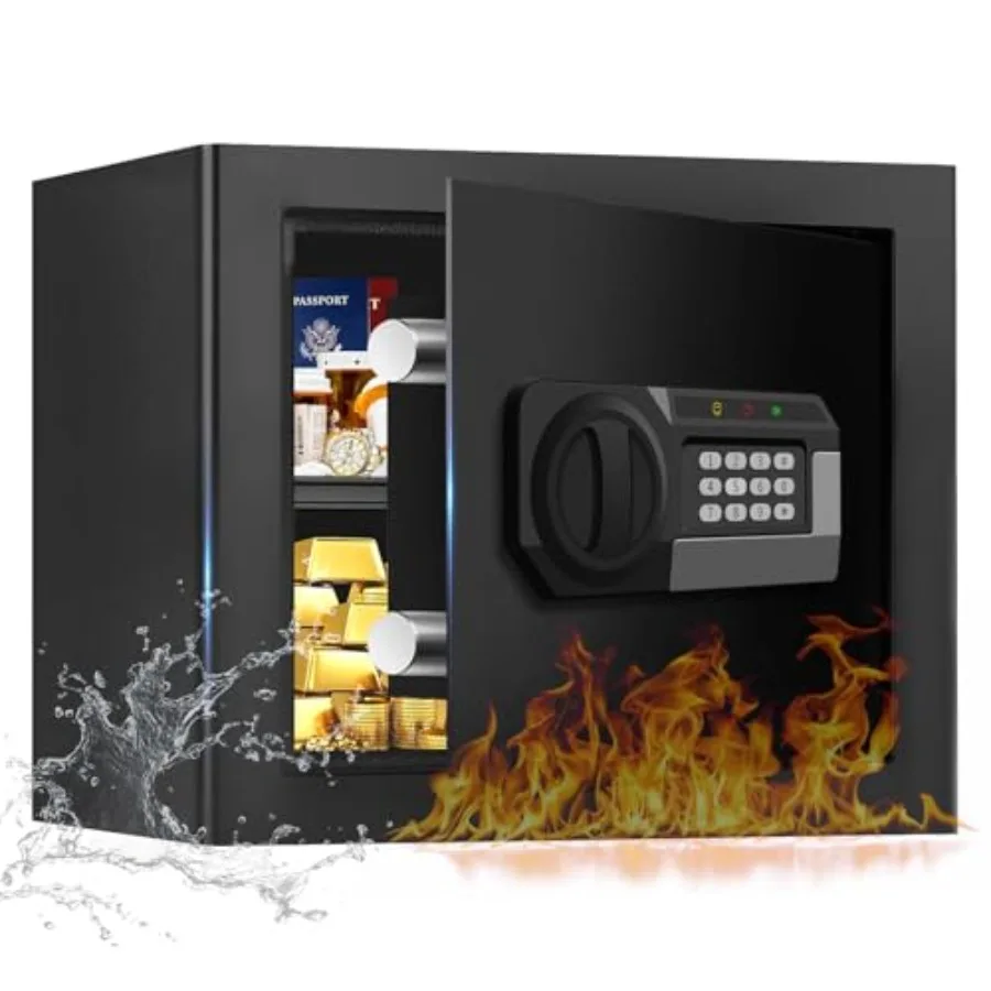 Home use fireproof waterproof safe box, 1.3 cuft steel construction, black finish, digital combination lock with alarm system a
Home use fireproof waterproof safe box, 1.3 cuft steel construction, black finish, digital combination lock with alarm system a