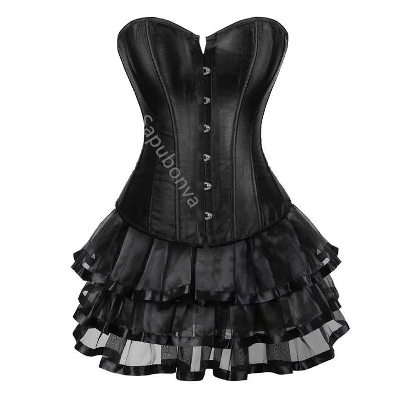 Corset Dress Overbust Gothic Lolita Victorian Plus Size Lace Flower Bustier Skirt Tutu Fashion Halloween Costumes Sexy Mujer
Corset Dress Overbust Gothic Lolita Victorian Plus Size Lace Flower Bustier Skirt Tutu Fashion Halloween Costumes Sexy Mujer