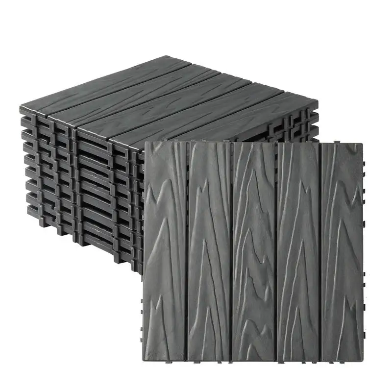 27pcs 30*30*2cm Dark Gray PE Plastic 5 Strips Wood Grain Outdoor Flooring
27pcs 30*30*2cm Dark Gray PE Plastic 5 Strips Wood Grain Outdoor Flooring