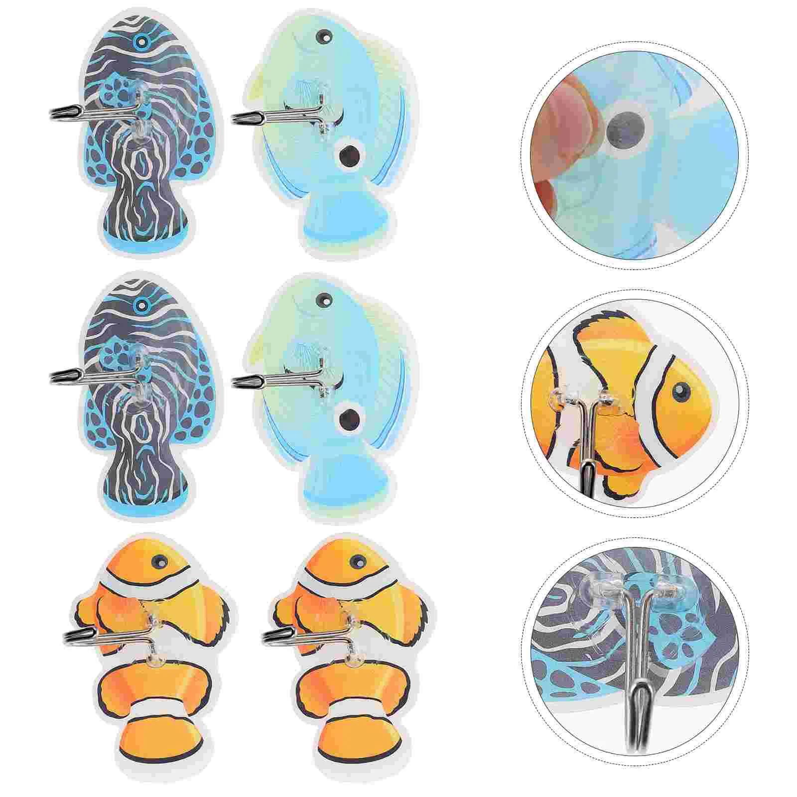 6 Pcs Decor Ocean Fish Hook Self-adhesive Cartoon Wall Hanger Storage Clothes Hanging for Home Decorative Tropical Shape
6 Pcs Decor Ocean Fish Hook Self-adhesive Cartoon Wall Hanger Storage Clothes Hanging for Home Decorative Tropical Shape