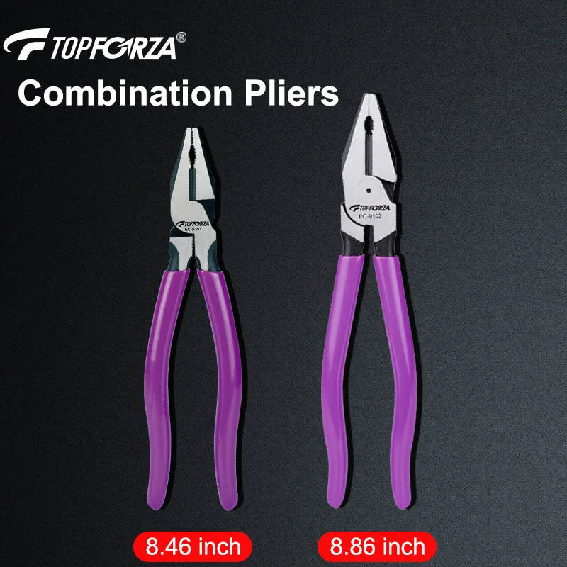 TOPFORZA Combination Pliers CR-V Steel Needle Nose Pliers PVC Handle and High Leverage Labor-saving Design Hand Tools
TOPFORZA Combination Pliers CR-V Steel Needle Nose Pliers PVC Handle and High Leverage Labor-saving Design Hand Tools