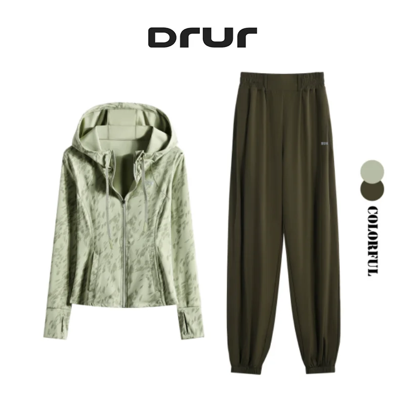 DRUR 2PCS Sports Set Women Long Sleeve Yoga Jacket Pants Sets 2 Piece Sportswear Outfits Female Yogawear Suits Gym Clothes New
DRUR 2PCS Sports Set Women Long Sleeve Yoga Jacket Pants Sets 2 Piece Sportswear Outfits Female Yogawear Suits Gym Clothes New