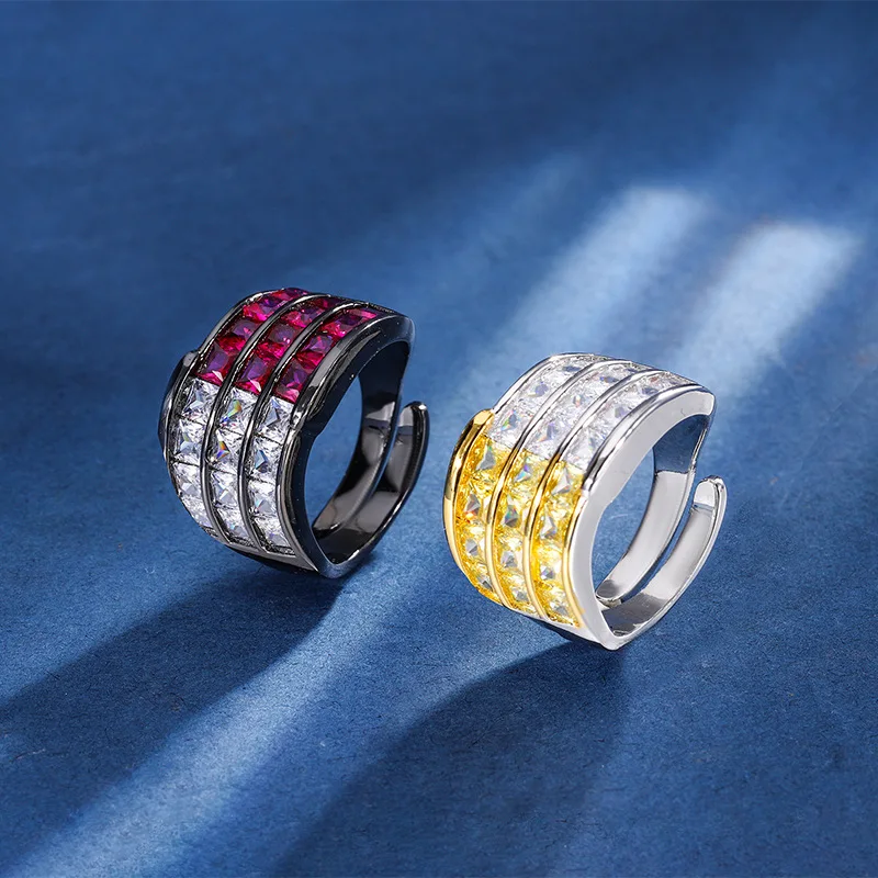 Jewelry with copper base plating, European and American style colorful gemstone vintage band ring, black gold personali
Jewelry with copper base plating, European and American style colorful gemstone vintage band ring, black gold personali