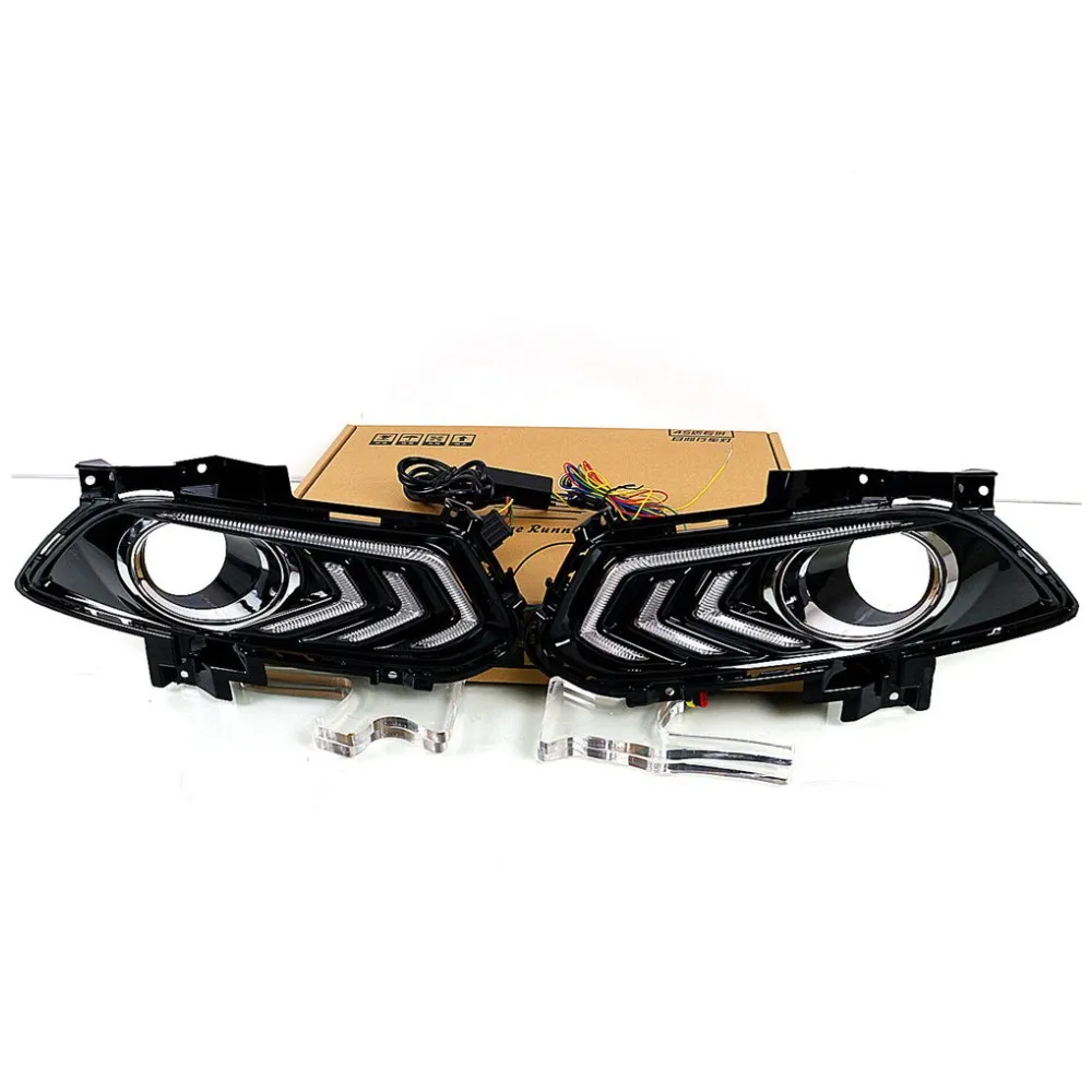 July King Car Daytime Running Lights Compatible for Ford Mondeo Winning Fusion 2013-2017, LED 6000K DRL + Yellow Turn Signals
July King Car Daytime Running Lights Compatible for Ford Mondeo Winning Fusion 2013-2017, LED 6000K DRL + Yellow Turn Signals