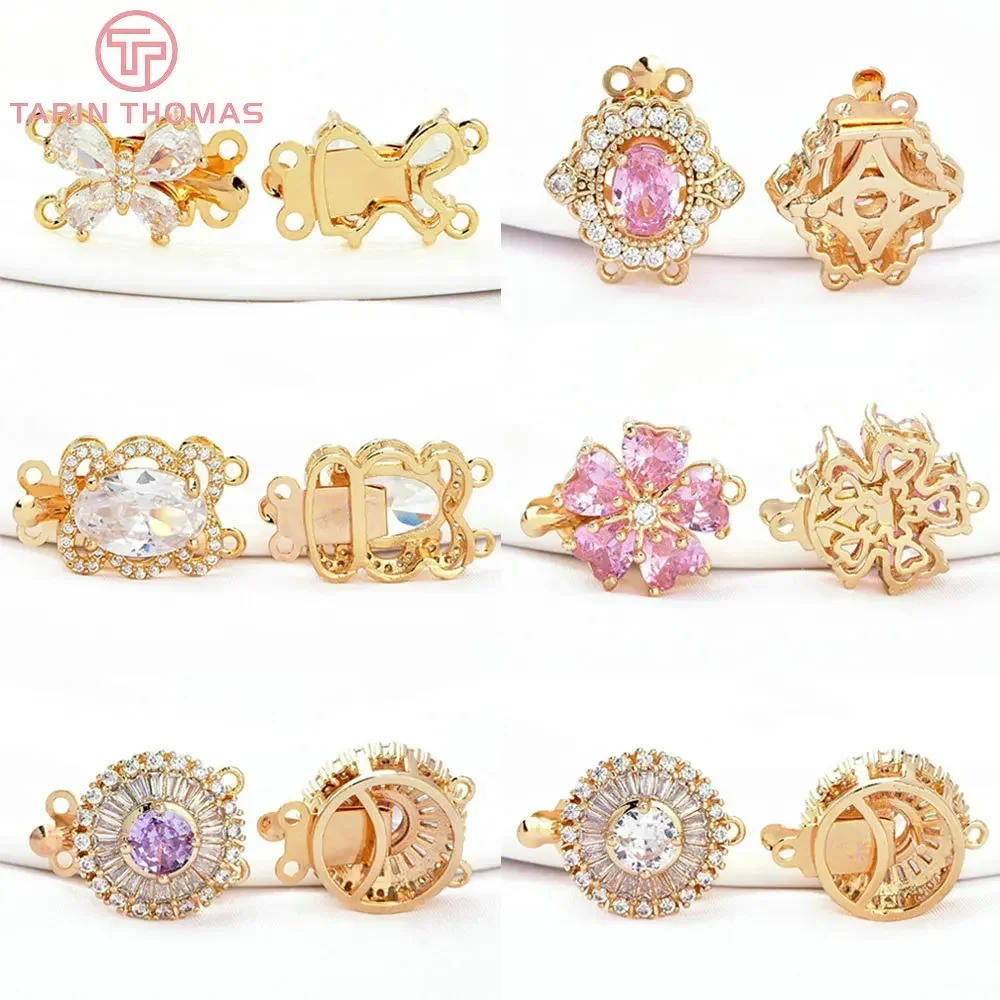(8339) 2PCS 24K Gold Color Brass with Zircon Charms Bracelet Connector Clasp High Quality Diy Jewelry Accessories Wholesales
(8339) 2PCS 24K Gold Color Brass with Zircon Charms Bracelet Connector Clasp High Quality Diy Jewelry Accessories Wholesales
