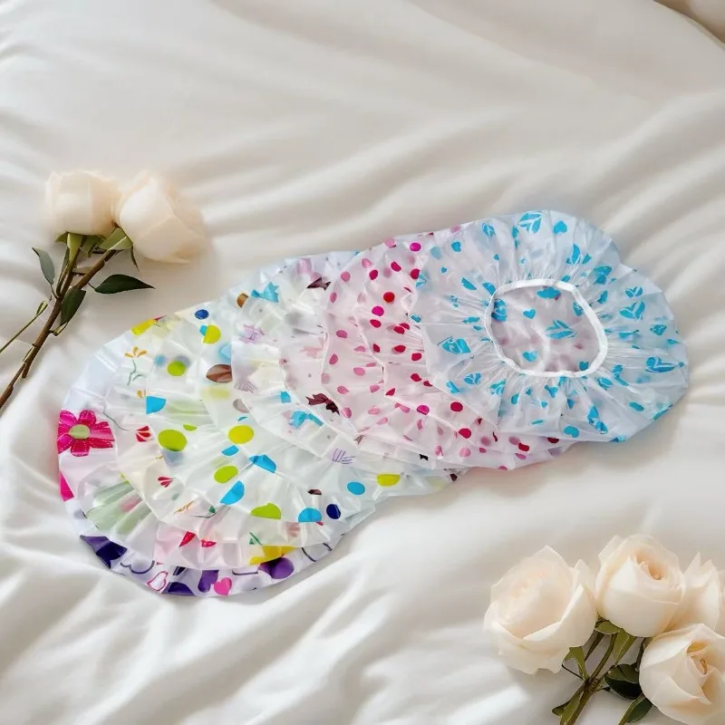 Universal cartoon transparent enlarged PE shower cap waterproof printed adult small flower non disposable head cover
Universal cartoon transparent enlarged PE shower cap waterproof printed adult small flower non disposable head cover