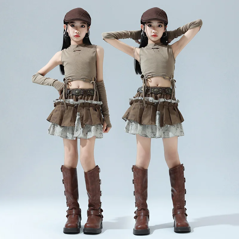 Festival Party Girl Jazz Dance Costume Childrens Street Dance K-POP Stage Show Set Kid's Hip Hop Show Performance Outfits
Festival Party Girl Jazz Dance Costume Childrens Street Dance K-POP Stage Show Set Kid's Hip Hop Show Performance Outfits