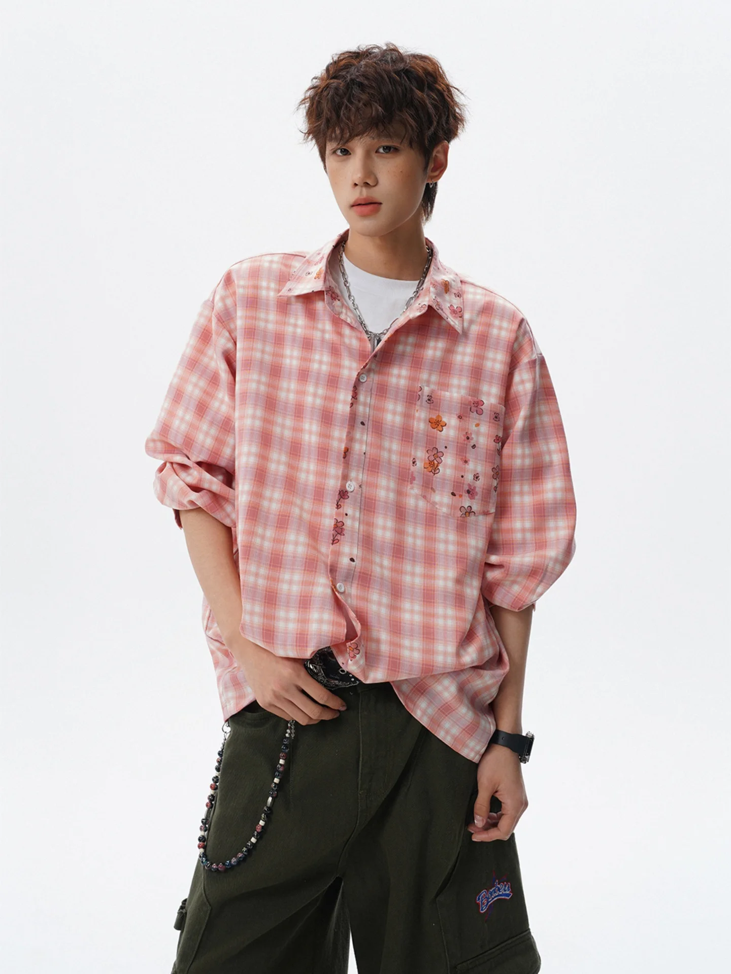 Dopamine Pink Plaid Shirt Men's Spring Summer Thin High-End Feeling Handsome Sun Protection Shirt Youthful Style Outerwear
Dopamine Pink Plaid Shirt Men's Spring Summer Thin High-End Feeling Handsome Sun Protection Shirt Youthful Style Outerwear