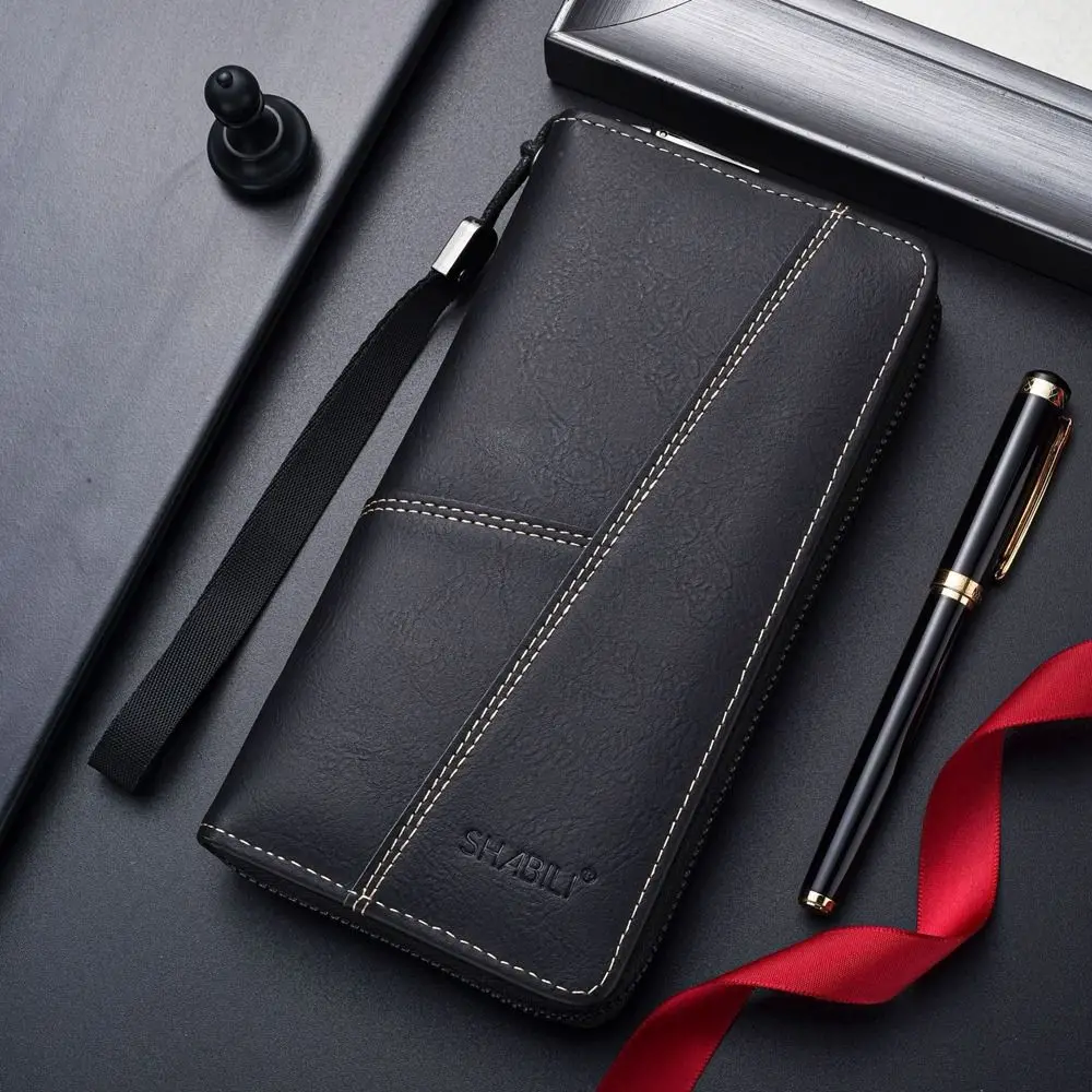 Portable Long PU Leather Male Purse Card Bag Zipper Men Wallet Korean Style Multiple Card Slots Card Holder Women
Portable Long PU Leather Male Purse Card Bag Zipper Men Wallet Korean Style Multiple Card Slots Card Holder Women