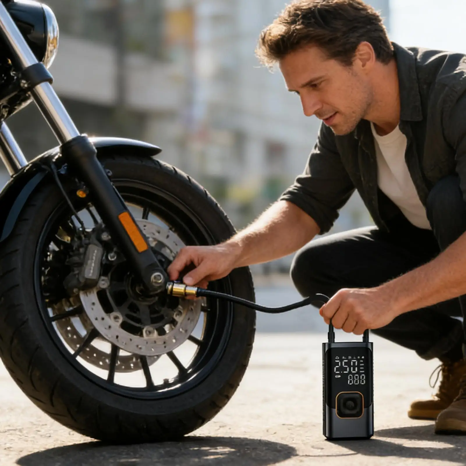 Воздушный компрессор для автомобильных шин, электрический воздушный насос для автомобиля, мотоциклетный насос для накачивания мотоциклов и велосипедов, трактор, велосипед, грузовик
Воздушный компрессор для автомобильных шин, электрический воздушный насос для автомобиля, мотоциклетный насос для накачивания мотоциклов и велосипедов, трактор, велосипед, грузовик