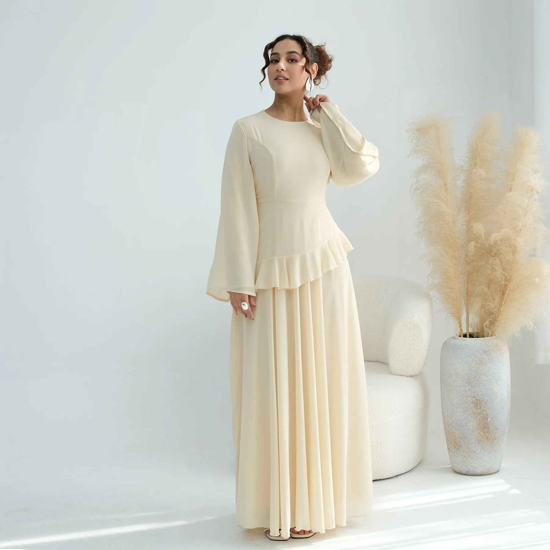 Muslim Dress Chiffon Abaya Women Long Sleeve Pleated Sundress Robe Caftan Femme Vestidos Femme Autumn Dresses Evening Party Gown
Muslim Dress Chiffon Abaya Women Long Sleeve Pleated Sundress Robe Caftan Femme Vestidos Femme Autumn Dresses Evening Party Gown