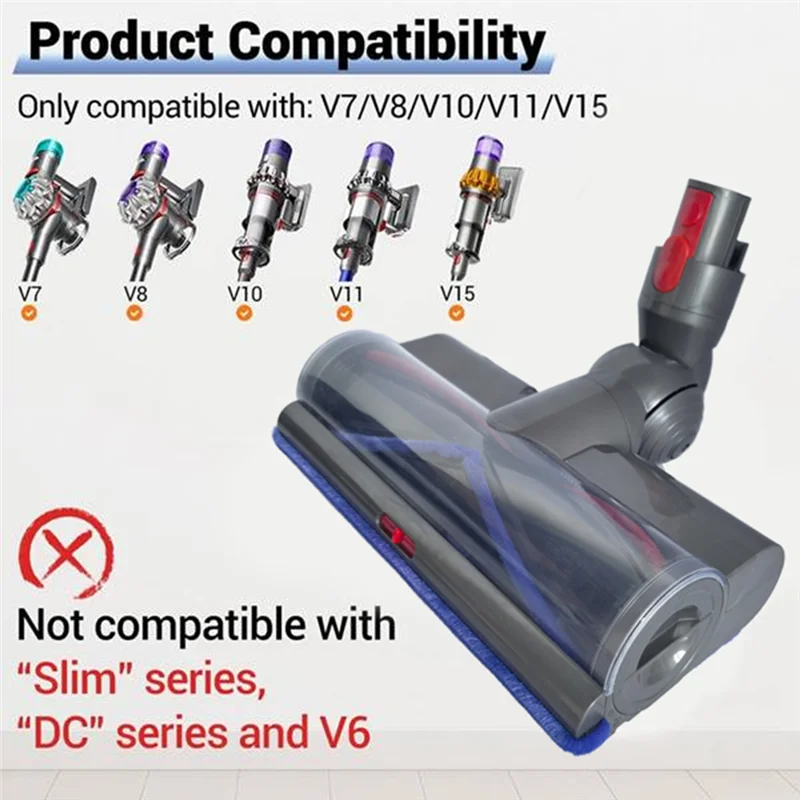 Electric Floor Brush Head For Dyson V7 V8 V10 V11 V15 G5 Vacuums Attachment With LED Dust Lights For Floor Cleanera83x
Electric Floor Brush Head For Dyson V7 V8 V10 V11 V15 G5 Vacuums Attachment With LED Dust Lights For Floor Cleanera83x