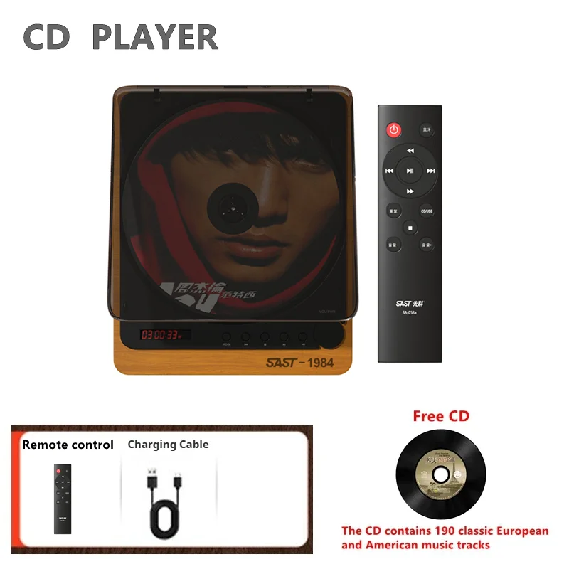 SA058 Деревянный Hi-Fi CD-плеер, Bluetooth-подключение, цифровой оптический выход, воспроизведение без потерь через USB, инфракрасный пульт дистанционного управления
SA058 Деревянный Hi-Fi CD-плеер, Bluetooth-подключение, цифровой оптический выход, воспроизведение без потерь через USB, инфракрасный пульт дистанционного управления