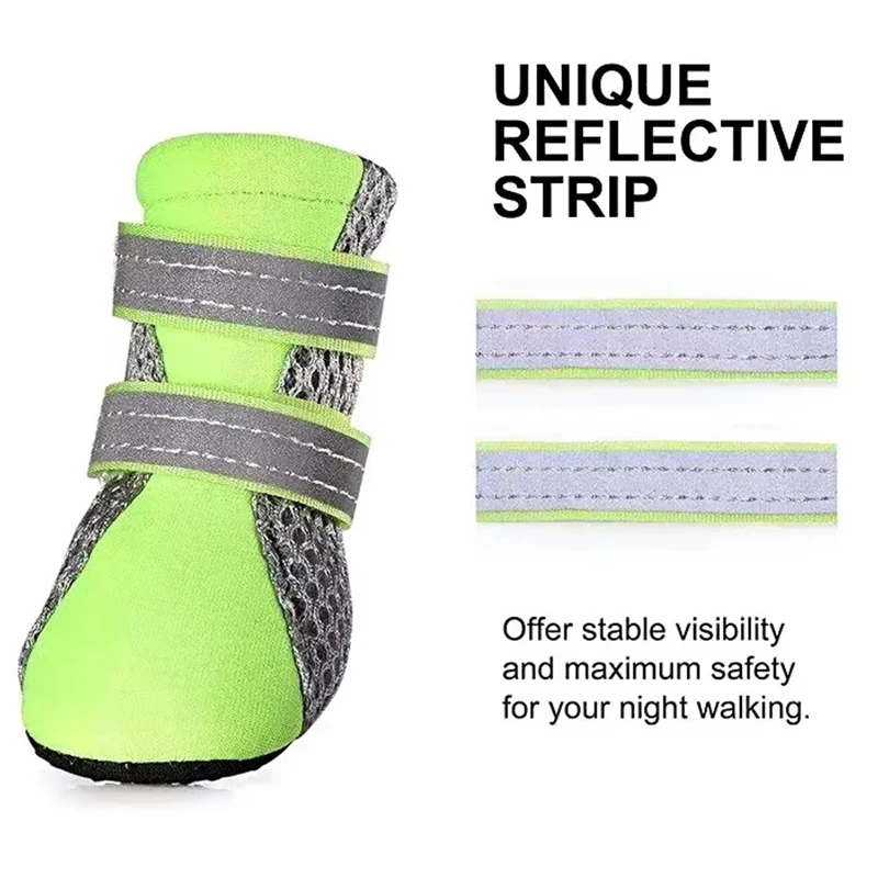 Waterproof Breathable Pet Dog Shoes Soft Summer Outdoor Walking Boots with Night Safe Reflective Net for Small to Medium Dogs
Waterproof Breathable Pet Dog Shoes Soft Summer Outdoor Walking Boots with Night Safe Reflective Net for Small to Medium Dogs