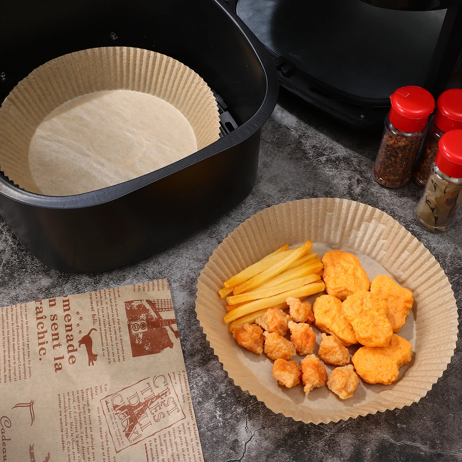 100 Pcs Air Fryer Liner Pads Non Stick Oil Proof Baking Trays Round Paper Pans Heat Resistant Kitchen Supplies
100 Pcs Air Fryer Liner Pads Non Stick Oil Proof Baking Trays Round Paper Pans Heat Resistant Kitchen Supplies