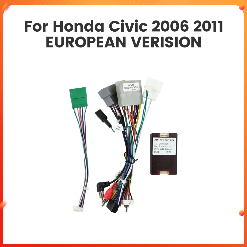 Android Radio Cable Accessories Wiring Harness 16PIN MP5 Cable Adapter For Honda Civic 5D 2006 2011 EUROPEAN VERISION Hatchback
Android Radio Cable Accessories Wiring Harness 16PIN MP5 Cable Adapter For Honda Civic 5D 2006 2011 EUROPEAN VERISION Hatchback
