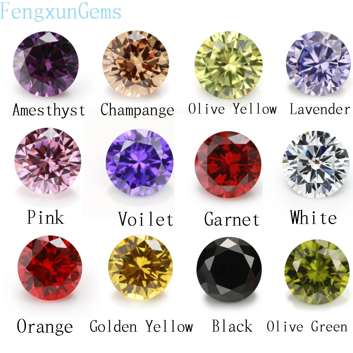 0.8~12mm Multicolor 5A Cubic Zirconia Stone Round Shape Brilliant Cut Loose CZ Stones Synthetic Gems Beads For Jewelry AAAAA
0.8~12mm Multicolor 5A Cubic Zirconia Stone Round Shape Brilliant Cut Loose CZ Stones Synthetic Gems Beads For Jewelry AAAAA