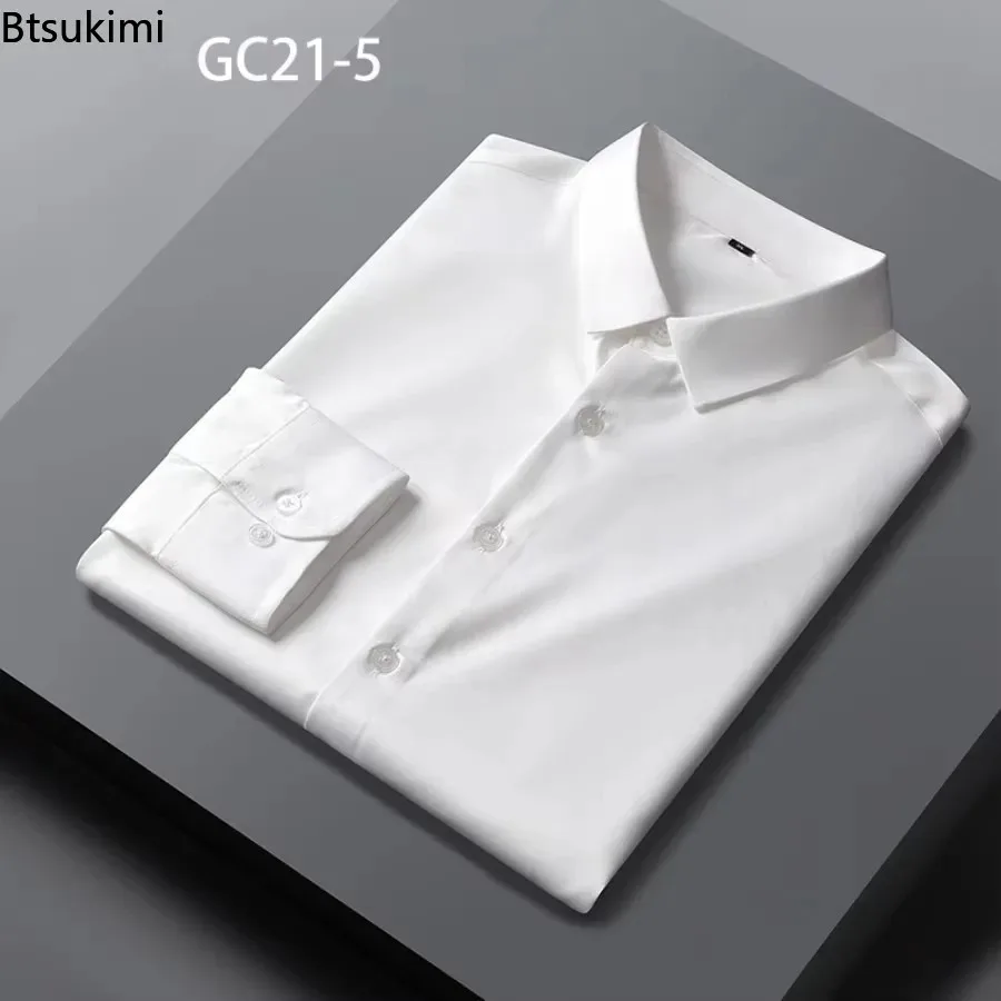 New 2026 Men's Business Dress Shirts Solid Long Sleeve Stretch Anti-Wrinkle Smooth High-grade Shirt Men Social Casual Shirt Tops
New 2026 Men's Business Dress Shirts Solid Long Sleeve Stretch Anti-Wrinkle Smooth High-grade Shirt Men Social Casual Shirt Tops