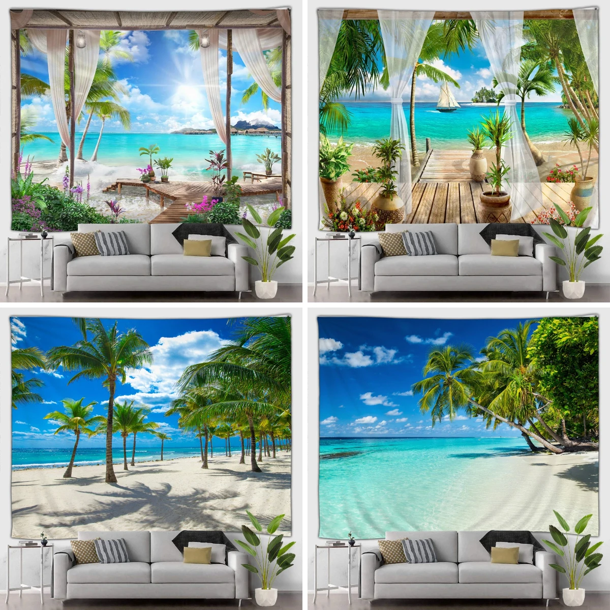 Beach Decor Tapestry Ocean Sea Tropical Island Palm Tree Scenic View From Balcony Summer Tropical Scenery Wall Hanging Tapestry
Beach Decor Tapestry Ocean Sea Tropical Island Palm Tree Scenic View From Balcony Summer Tropical Scenery Wall Hanging Tapestry