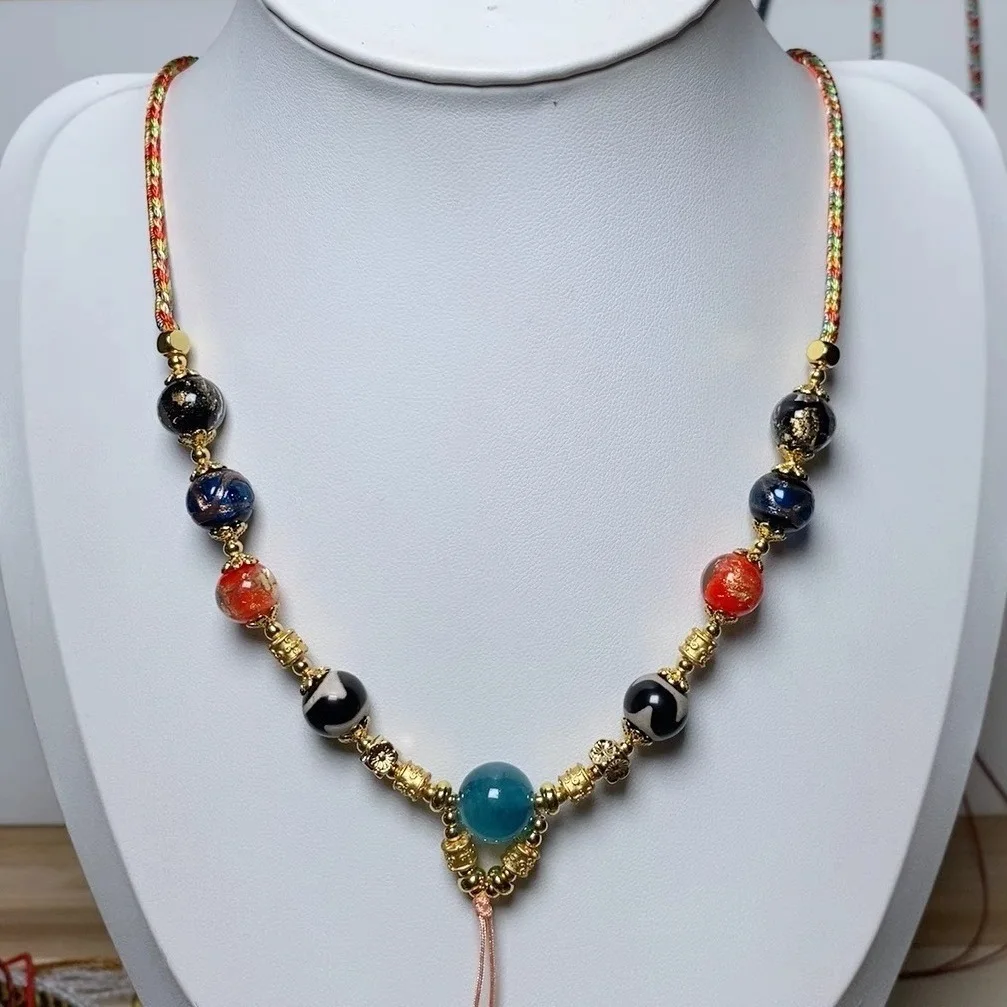 High End Tibetan Handmade Woven Tangka Pendant Tianzhu Hanging Beeswax Necklace Rope Crystal Transfer Bead Collarbone Chain Luc
High End Tibetan Handmade Woven Tangka Pendant Tianzhu Hanging Beeswax Necklace Rope Crystal Transfer Bead Collarbone Chain Luc