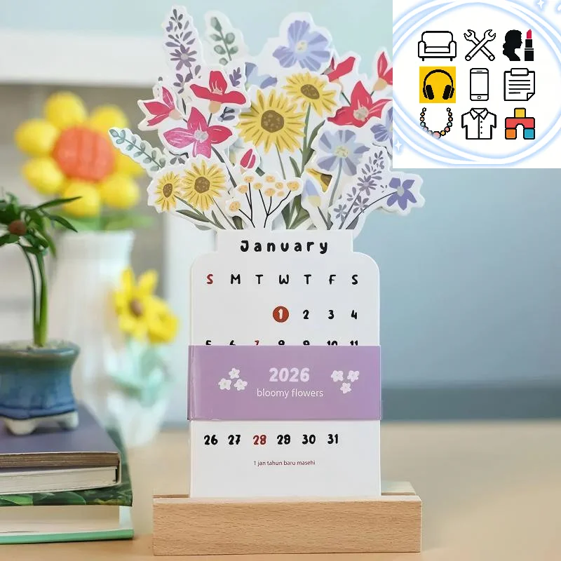 2026 Bloomy Flowers Desk Calendar Mini Calendar Standing Desk Calendar Vase-Like Desktop Monthly Planner For Home School Office
2026 Bloomy Flowers Desk Calendar Mini Calendar Standing Desk Calendar Vase-Like Desktop Monthly Planner For Home School Office