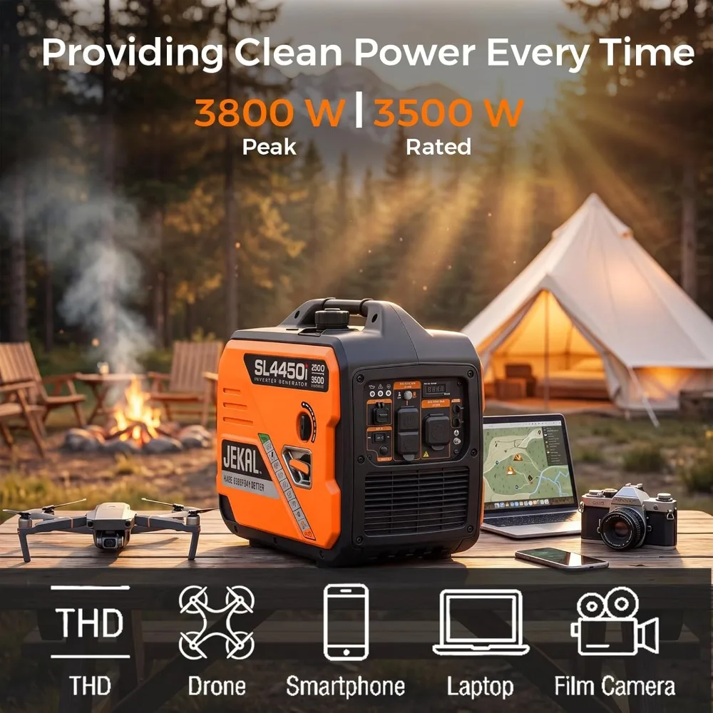 Comoy 3800W Portable Inverter Generator for Home Use, Quiet Generator for Camping Emergency Power Backup, RV-Ready, Customized
Comoy 3800W Portable Inverter Generator for Home Use, Quiet Generator for Camping Emergency Power Backup, RV-Ready, Customized