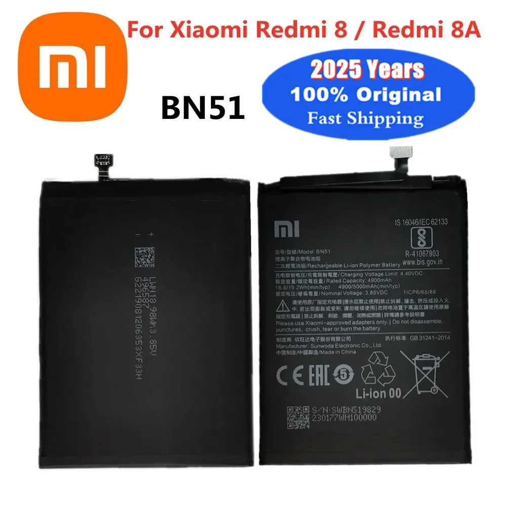 Оригинальный аккумулятор BN51 Hongmi для Xiaomi Redmi8A Redmi 8 8A Redmi8 5000 мАч, аккумулятор для телефона, быстрая доставка
Оригинальный аккумулятор BN51 Hongmi для Xiaomi Redmi8A Redmi 8 8A Redmi8 5000 мАч, аккумулятор для телефона, быстрая доставка