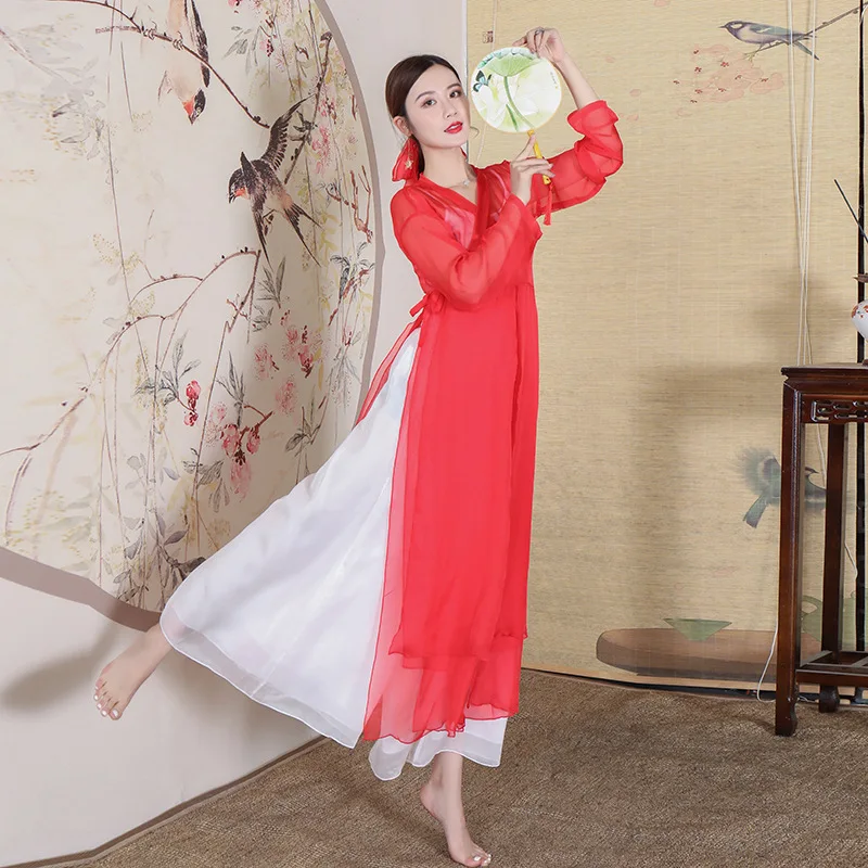 Women Oriental Dance Dress Chinese Folk Dance Ancient Chinese Clothes Ladies Hanfu Robe National Traditional Stage Costumes
Women Oriental Dance Dress Chinese Folk Dance Ancient Chinese Clothes Ladies Hanfu Robe National Traditional Stage Costumes