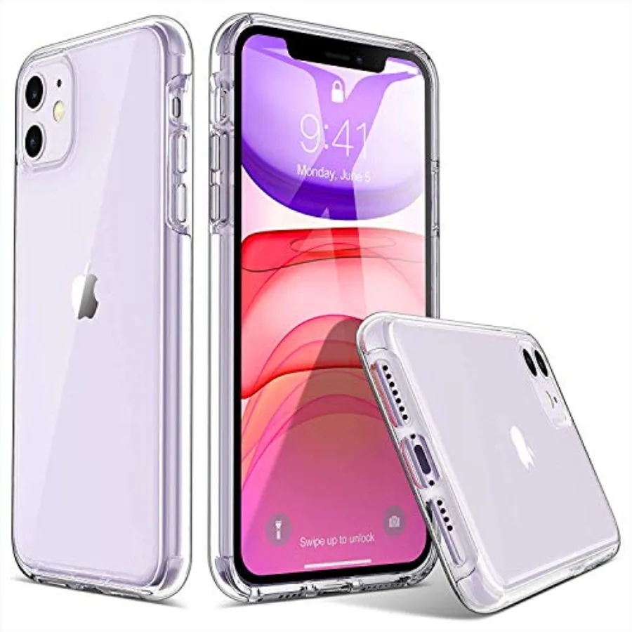 Clear Case Compatible with iPhone 11 6.1-Inch 2019, Transparent Thin Slim Protective Phone Cover
Clear Case Compatible with iPhone 11 6.1-Inch 2019, Transparent Thin Slim Protective Phone Cover