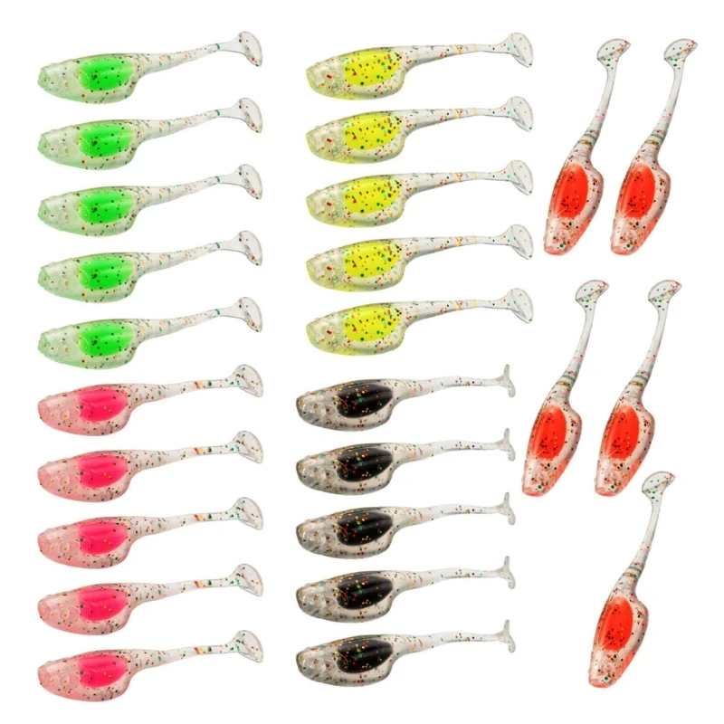 25Pc Swim Baits for Freshwater Saltwater T Tail Baits Soft Fishing Lures Paddle Tail Swimbaits Artificial Baits with Box
25Pc Swim Baits for Freshwater Saltwater T Tail Baits Soft Fishing Lures Paddle Tail Swimbaits Artificial Baits with Box