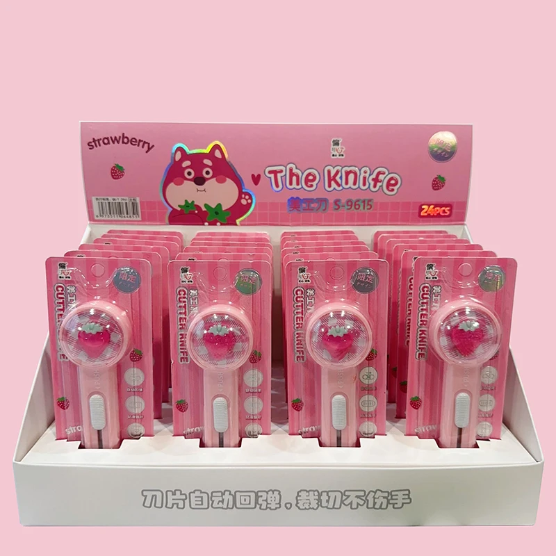 24pcs Disney Lotso Cutter Utility Knife Kawaii Anime Diy Tools Creative Student Art Stationery School Office Art Knife Supplies
24pcs Disney Lotso Cutter Utility Knife Kawaii Anime Diy Tools Creative Student Art Stationery School Office Art Knife Supplies