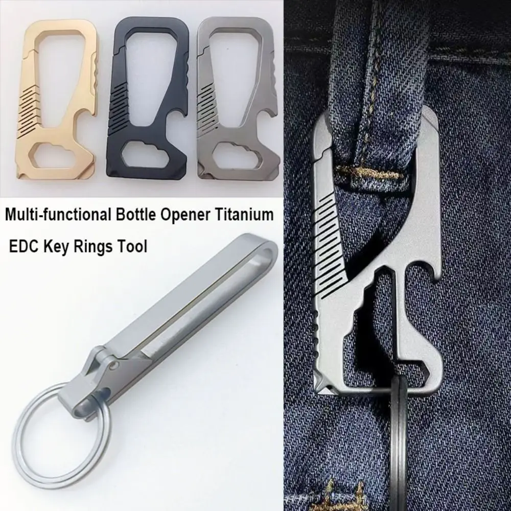 Multi-functional Bottle Opener Real Titanium Alloy Super Lightweight EDC Key Rings Tool Hanging Keychains Buckle Pendant
Multi-functional Bottle Opener Real Titanium Alloy Super Lightweight EDC Key Rings Tool Hanging Keychains Buckle Pendant