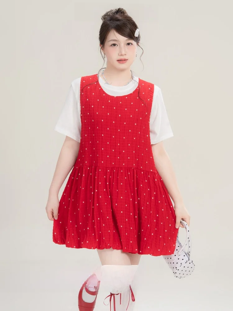 Новый красивый комплект из двух предметов: жилетка и юбка в горошек для полных женщин, корейский стиль, для повседневной носки, длинный рукав, полиэстер
Новый красивый комплект из двух предметов: жилетка и юбка в горошек для полных женщин, корейский стиль, для повседневной носки, длинный рукав, полиэстер