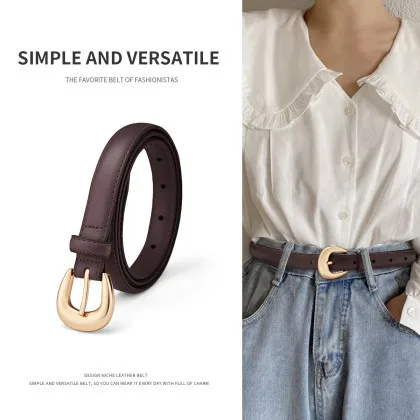 New women's belt double-sided cowhide fashion versatile pin buckle jeans belt leather belt
New women's belt double-sided cowhide fashion versatile pin buckle jeans belt leather belt