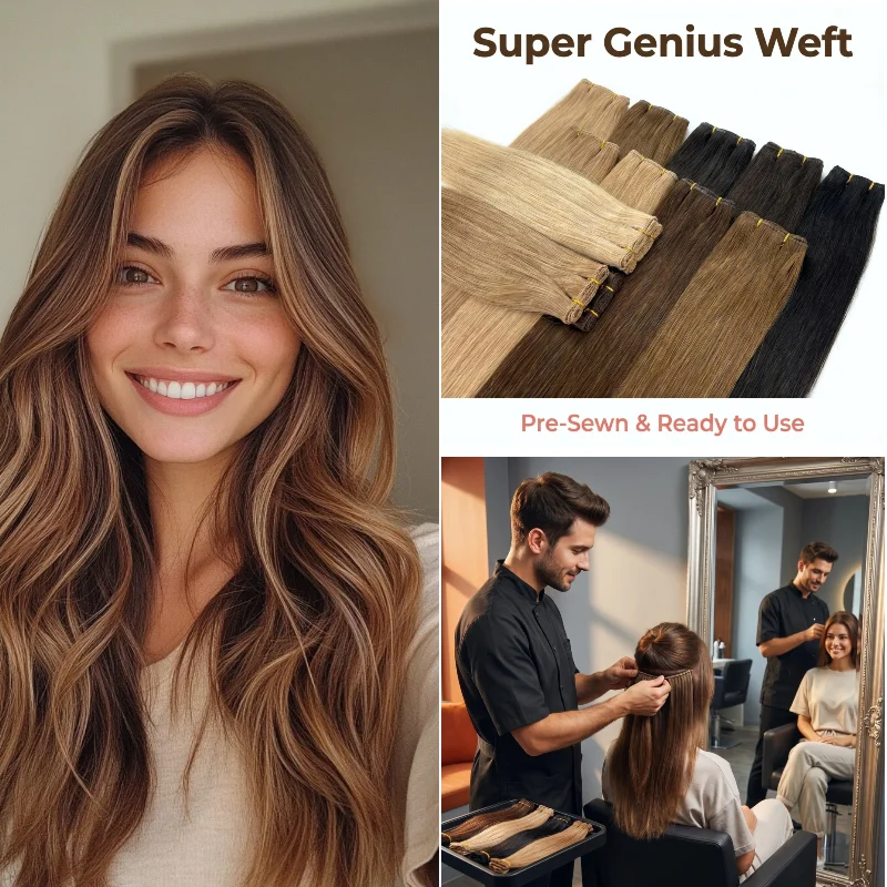 Human Virgin Hair Super Genius Weft 22inch 100g #TFF #PHCC Two Tone Already Sewn Time Saver Hairpiece Better Drape Wholesale
Human Virgin Hair Super Genius Weft 22inch 100g #TFF #PHCC Two Tone Already Sewn Time Saver Hairpiece Better Drape Wholesale