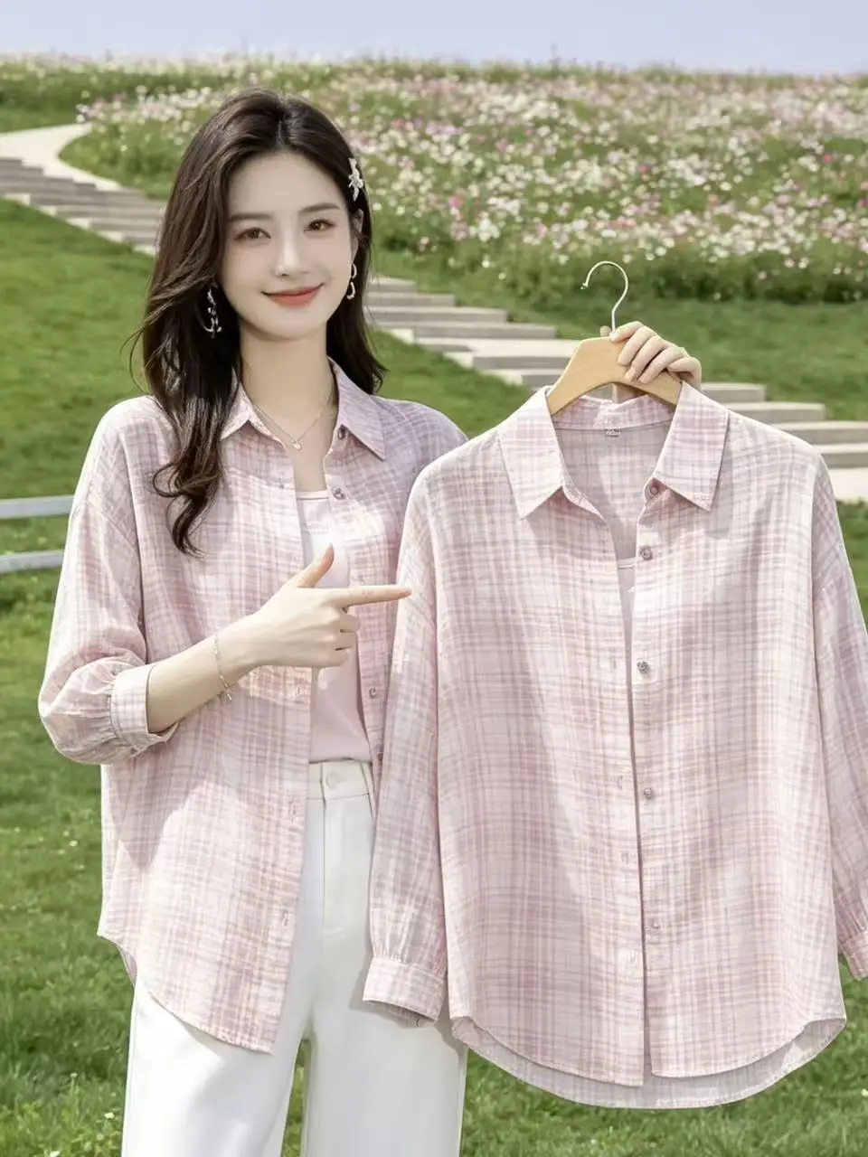 Sun Protection Chiffon Shirt Casual Loose Style American Outerwear Slimming Trendy Summer 2026 Collar Long Sleeve Women'...
Sun Protection Chiffon Shirt Casual Loose Style American Outerwear Slimming Trendy Summer 2026 Collar Long Sleeve Women'...