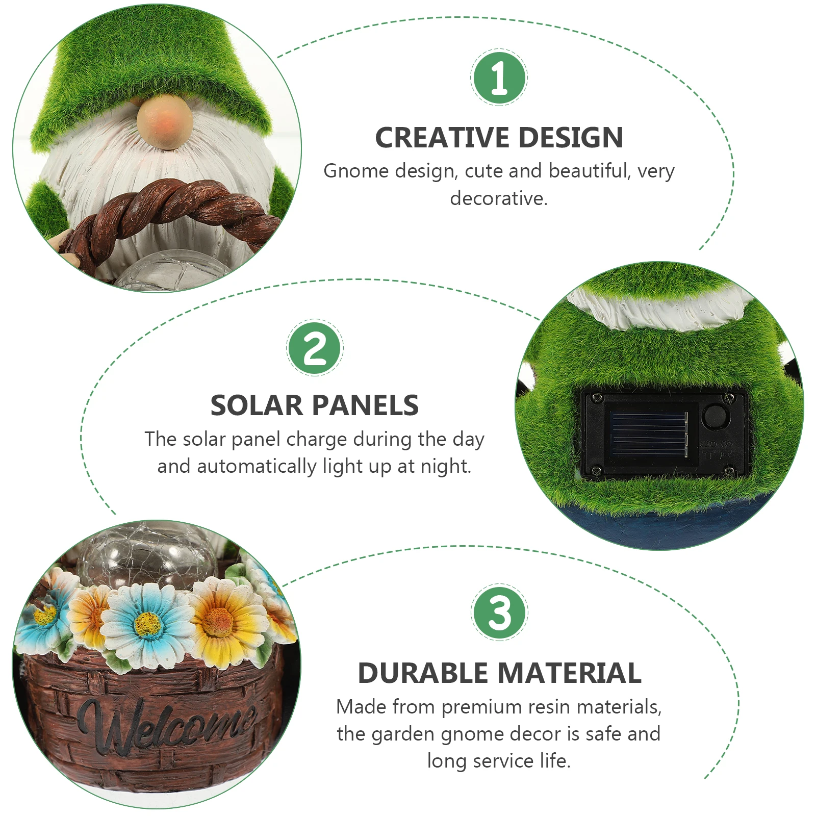 Delicate Resin Solar Powered Garden Decoration Yard Lawn Ornament Statue Outdoor Lamp Glowing Garden Accessory Lawn Gnome Decor
Delicate Resin Solar Powered Garden Decoration Yard Lawn Ornament Statue Outdoor Lamp Glowing Garden Accessory Lawn Gnome Decor