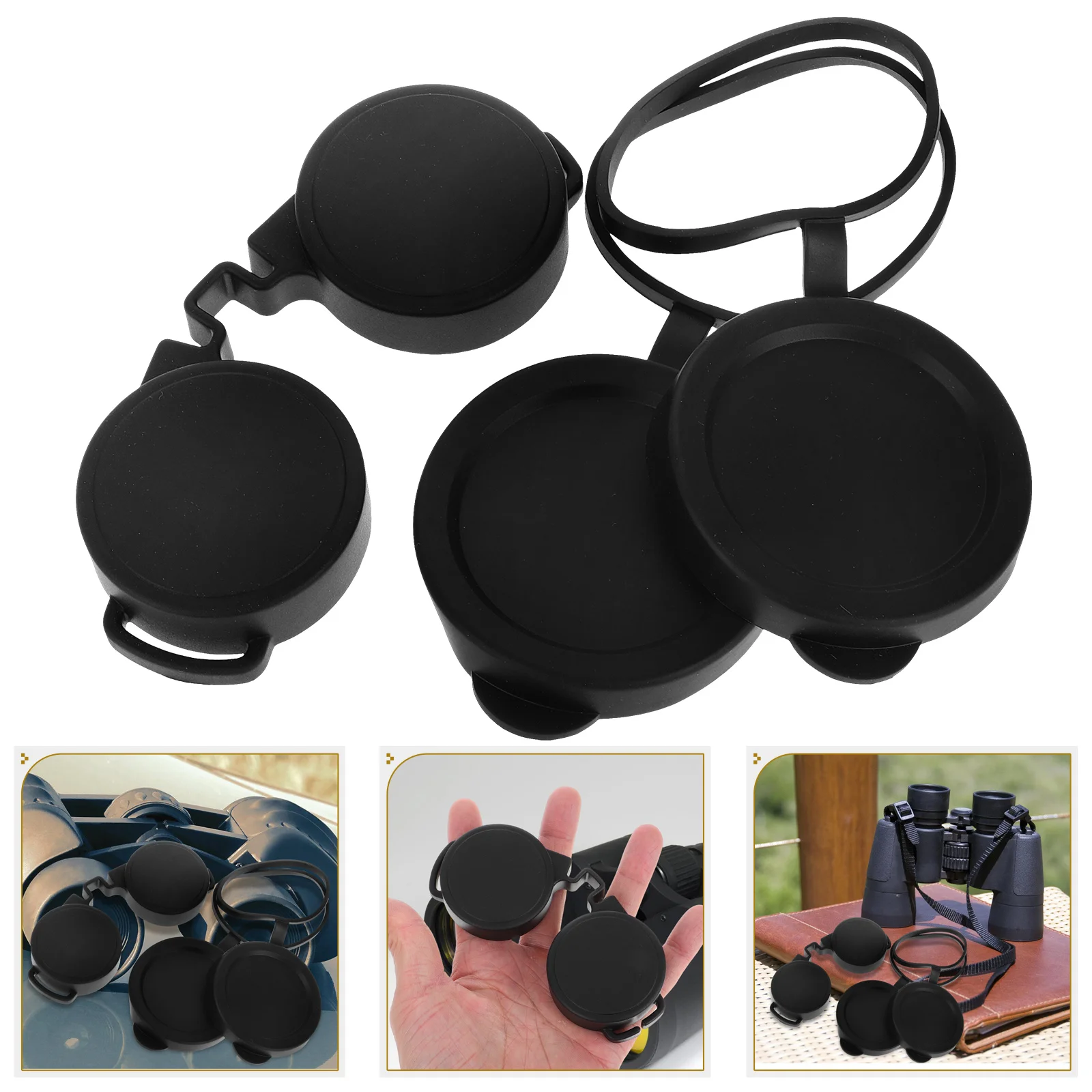 3 Pcs Objective Lens Cover Caps Eyepiece Rubber Guard Telescope Binoculares Black
3 Pcs Objective Lens Cover Caps Eyepiece Rubber Guard Telescope Binoculares Black
