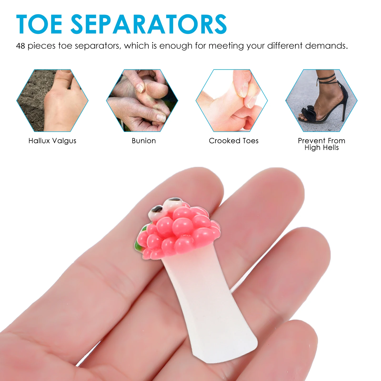 24 Pcs Separators Nail Tools Reusable Washable Eco Friendly Silicone Toe Protectors Toe Protector Dividers
24 Pcs Separators Nail Tools Reusable Washable Eco Friendly Silicone Toe Protectors Toe Protector Dividers