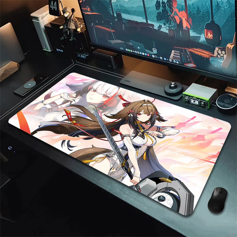 Gaming Mouse Pad, Large Mat, Anti-slip Edges, Brown Hair Samurai Anime Girl Print, Keyboard Pad for Gaming
Gaming Mouse Pad, Large Mat, Anti-slip Edges, Brown Hair Samurai Anime Girl Print, Keyboard Pad for Gaming