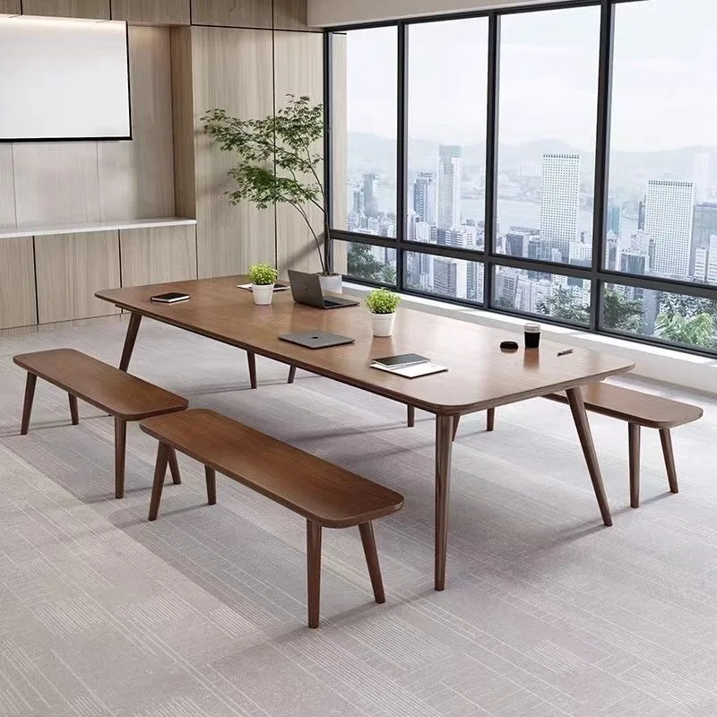 Solid wood conference tableRectangular workbenchCommercial large wooden table, long bar table, simple modern office study desk
Solid wood conference tableRectangular workbenchCommercial large wooden table, long bar table, simple modern office study desk