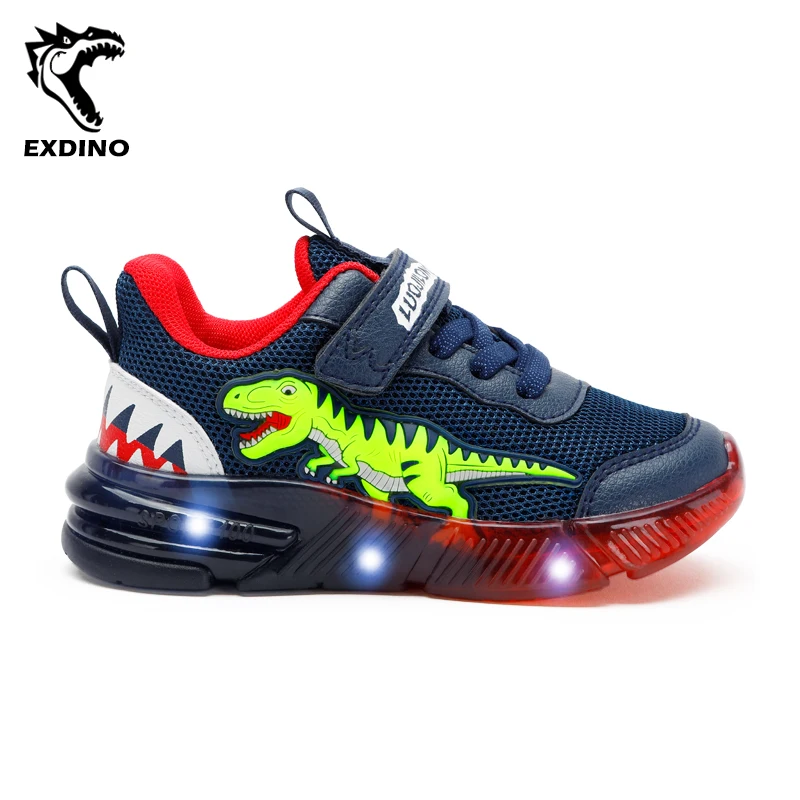EXDINO Dinosaur LED Children Spring Mesh Boys Flash Kids Light Up T-REX Shoes New Casual Glowing Sports Sneakers Breathable 27#
EXDINO Dinosaur LED Children Spring Mesh Boys Flash Kids Light Up T-REX Shoes New Casual Glowing Sports Sneakers Breathable 27#
