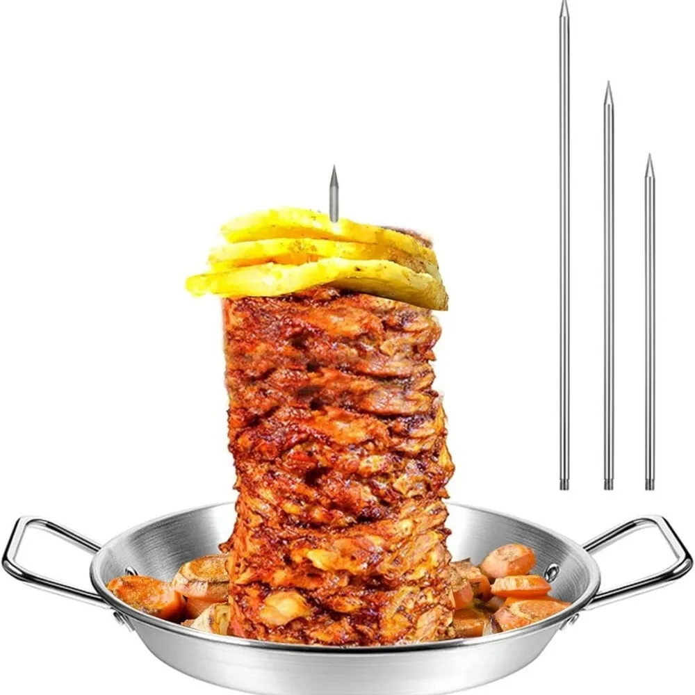 Stainless Steel Shawarma Skewer Stand Removable Spikes Heavy Duty Vertical Skewer Grill Set with Bowl with 3 Spikes
Stainless Steel Shawarma Skewer Stand Removable Spikes Heavy Duty Vertical Skewer Grill Set with Bowl with 3 Spikes