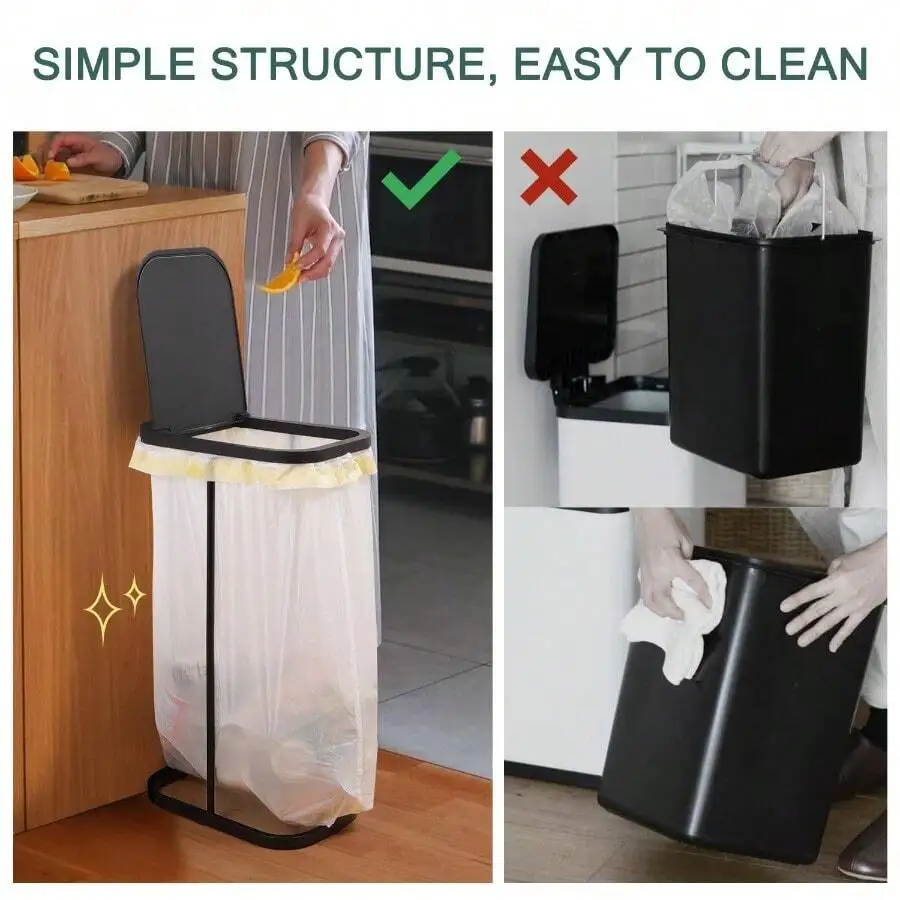 Slim Standing Trash Can With Lid For Kitchen Bedroom Garden Pet Waste 3.96 Gal Plastic Garbage Bin Black
Slim Standing Trash Can With Lid For Kitchen Bedroom Garden Pet Waste 3.96 Gal Plastic Garbage Bin Black