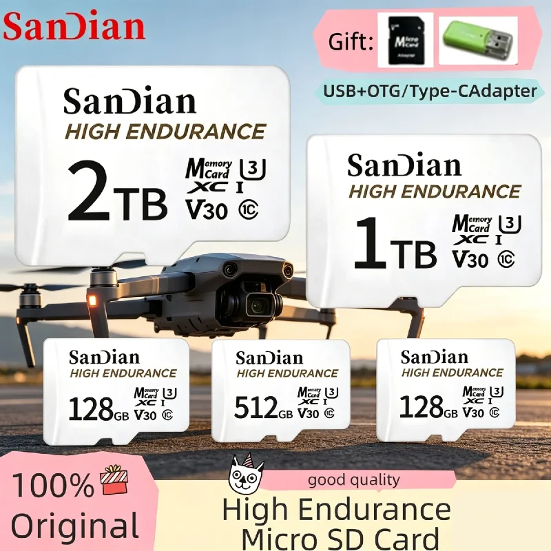 2026 128GB High Endurance Micro SD TF Card V30 U3 C10 Anti‑Interference Memory Card for Drone Dash Cam Home Monitoring
2026 128GB High Endurance Micro SD TF Card V30 U3 C10 Anti‑Interference Memory Card for Drone Dash Cam Home Monitoring