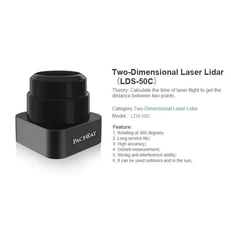 2025PACECAT HOT SALE LDS-50C-R TOF outdoor lidar motion Radius Position sensor long range 40meters 2d lidar 360 for robot agv
2025PACECAT HOT SALE LDS-50C-R TOF outdoor lidar motion Radius Position sensor long range 40meters 2d lidar 360 for robot agv