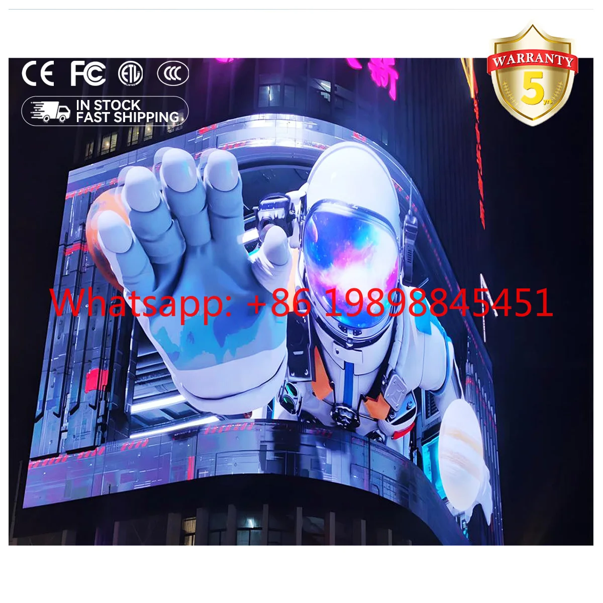Outdoor 3D Big LED Screen Panel Waterproof Business Video Wall for Cinema & Advertising
Outdoor 3D Big LED Screen Panel Waterproof Business Video Wall for Cinema & Advertising