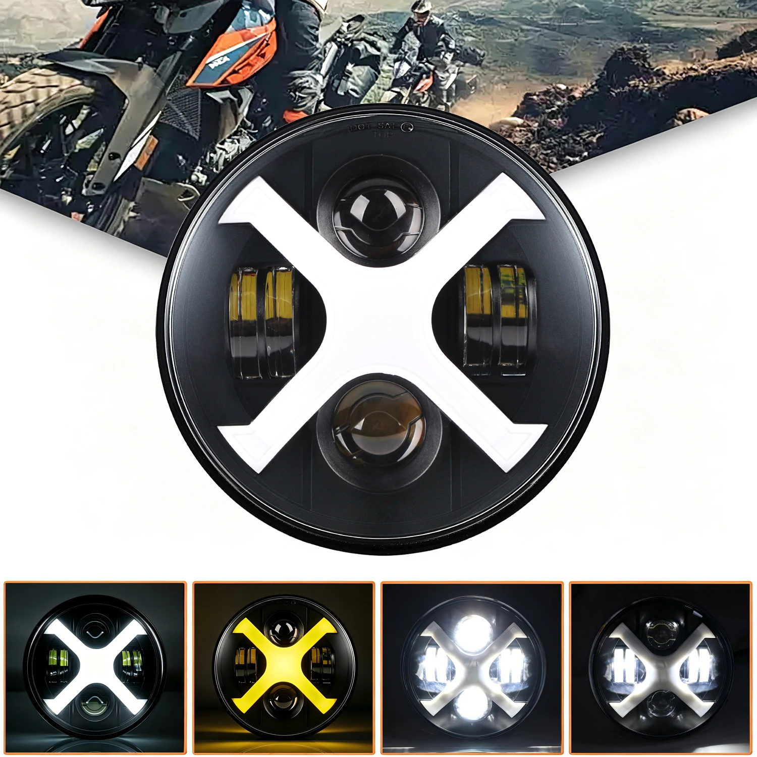 X-style DRL 7 inch LED Motorcycle Headlight for Road King Ultra Classic Street Glide Heritage Softail Slim
X-style DRL 7 inch LED Motorcycle Headlight for Road King Ultra Classic Street Glide Heritage Softail Slim