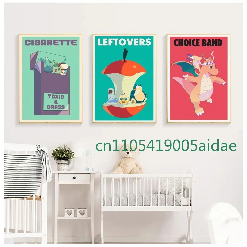 Anime Pokemon Canvas Painting Bulbasaur Dragonite Poster and Print Watercolor Wall Art Picture Home Corridor Decor Kids Gifts 
Anime Pokemon Canvas Painting Bulbasaur Dragonite Poster and Print Watercolor Wall Art Picture Home Corridor Decor Kids Gifts
