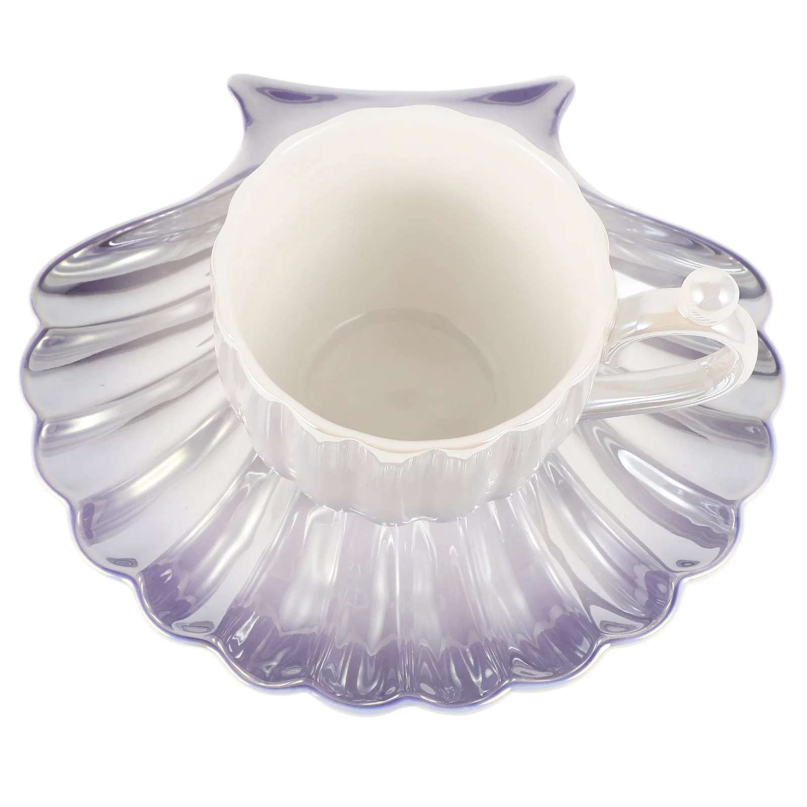 Ceramic Coffee Cup Saucer Set Gradient Design Large Capacity Seashell Mug Creative Shape Travel Mugs Irregular Teacup
Ceramic Coffee Cup Saucer Set Gradient Design Large Capacity Seashell Mug Creative Shape Travel Mugs Irregular Teacup